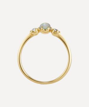 Dinny Hall - 14ct Gold Opal and Diamond Trilogy Ring image number 2