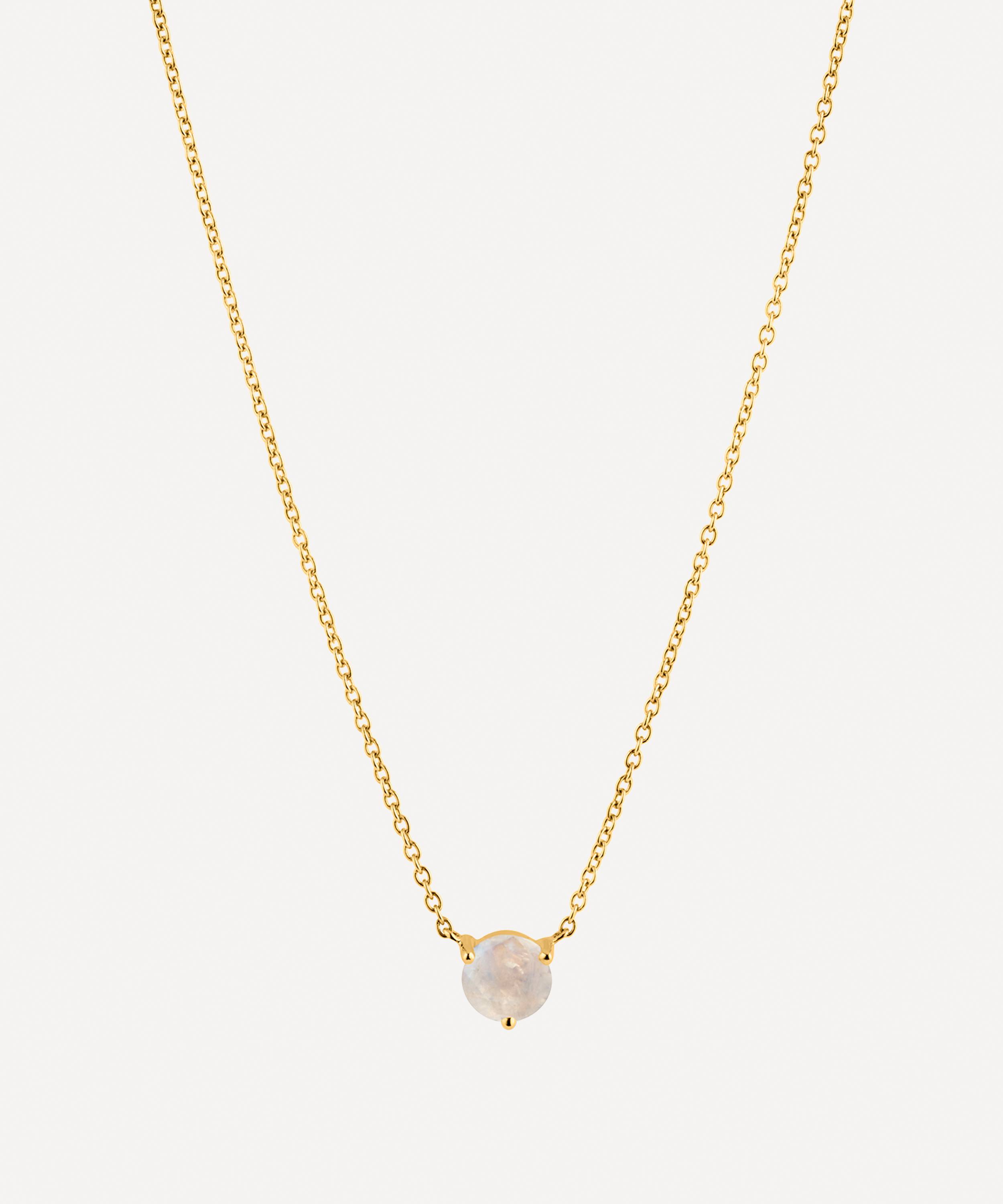 Dinny Hall 14ct Gold Moonstone Pendant Necklace | Liberty