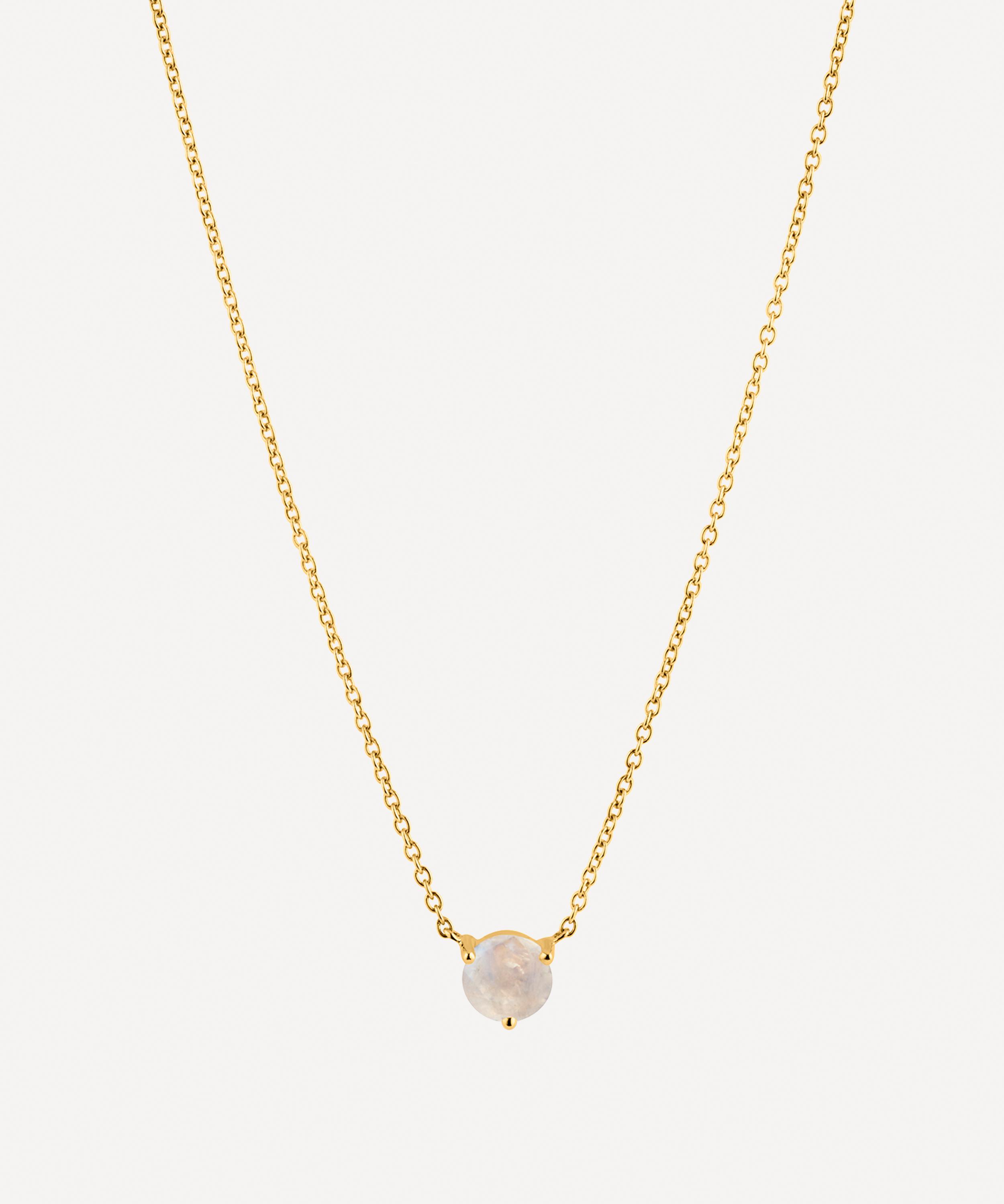 Dinny Hall - 14ct Gold Moonstone Pendant Necklace image number 0