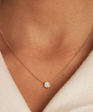 Dinny Hall - 14ct Gold Moonstone Pendant Necklace image number 1