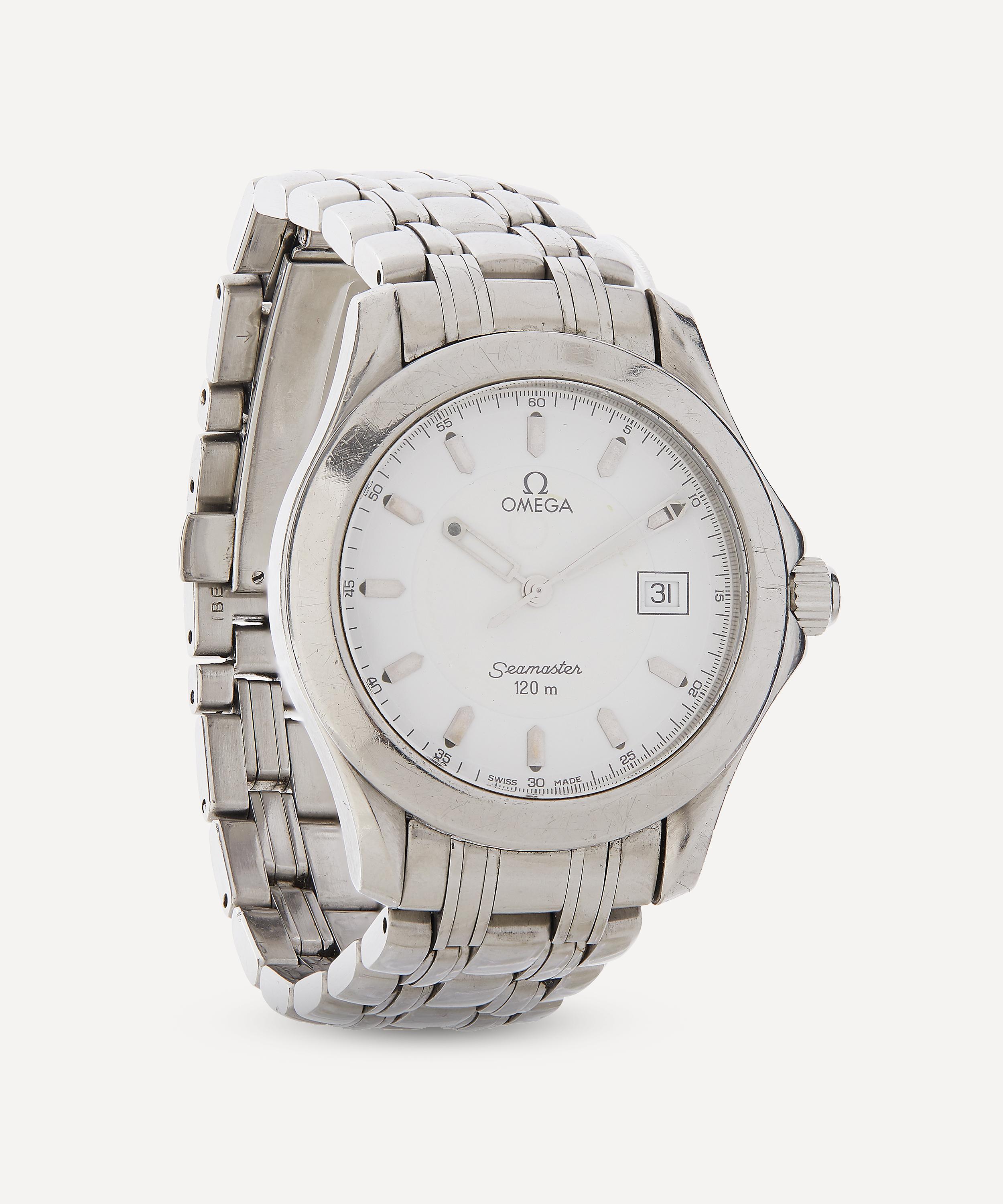 Designer Vintage - 1980s Omega Seamaster White Metal Watch image number 1