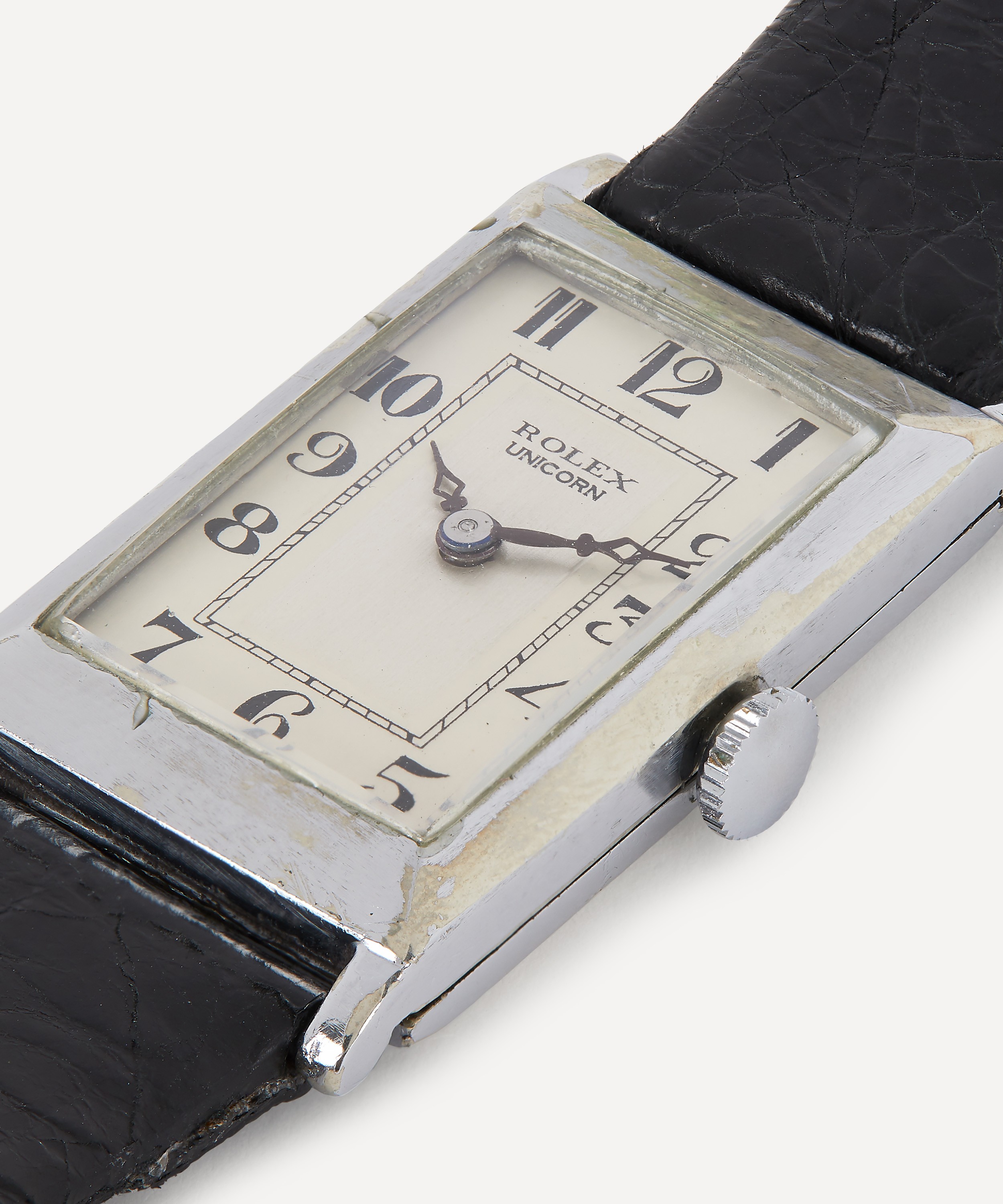 Designer Vintage - 1920s Rolex Unicorn White Metal Watch image number 4
