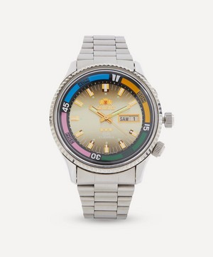 Designer Vintage - 1980s Orient Sea King White Metal Watch image number 0