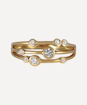 Kojis - Gold Diamond Multi-Band Ring image number 0