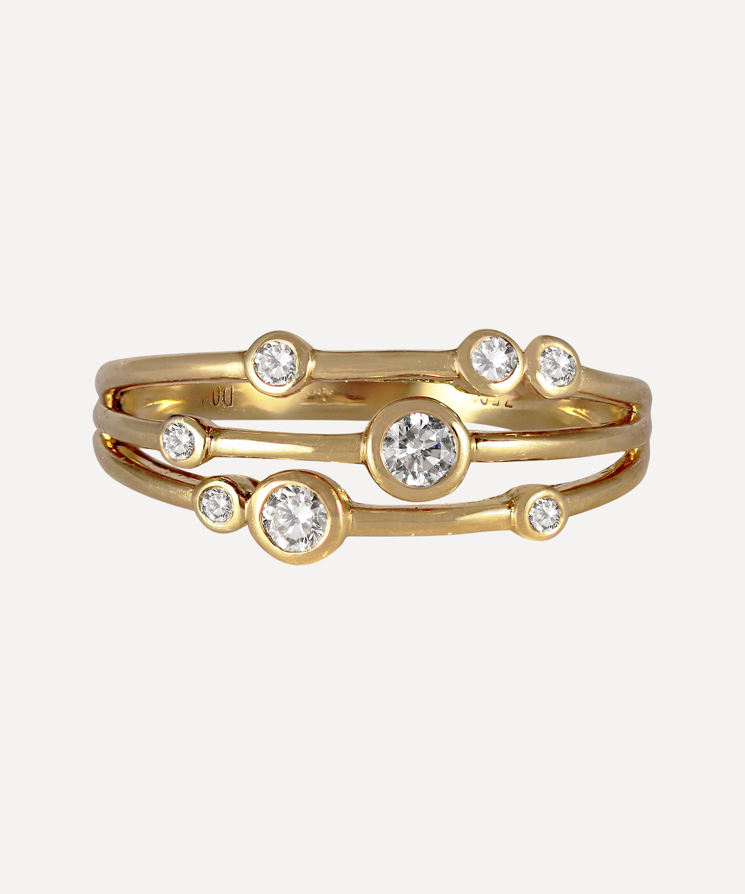 Kojis - Gold Diamond Multi-Band Ring image number 0