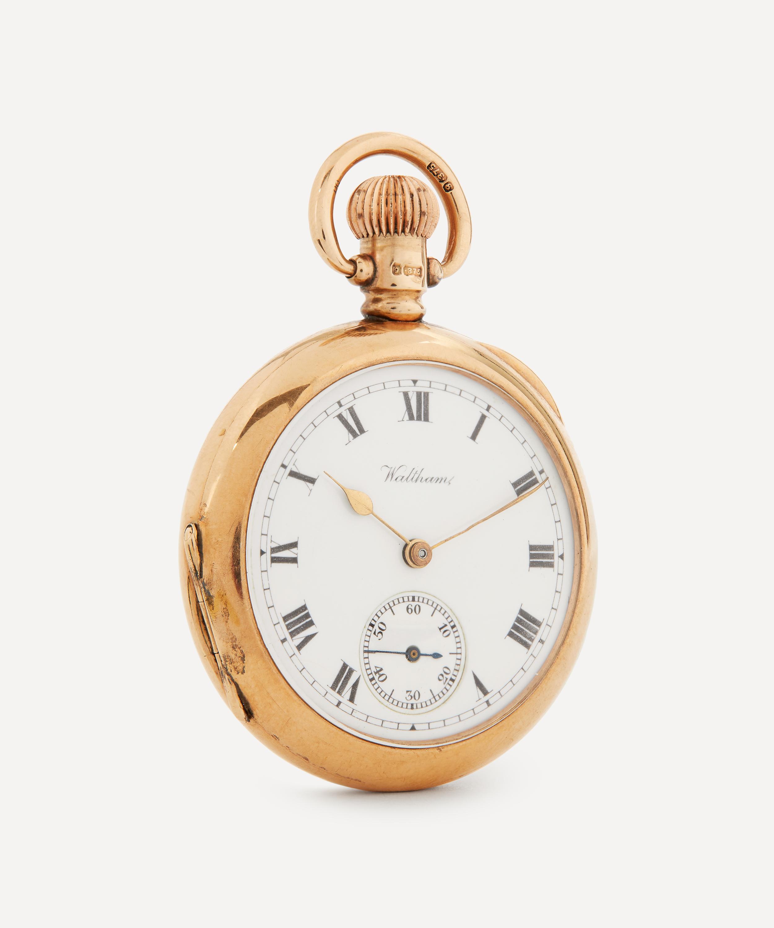 Designer Vintage - Edwardian Waltham 9ct Gold Fob Watch image number 1