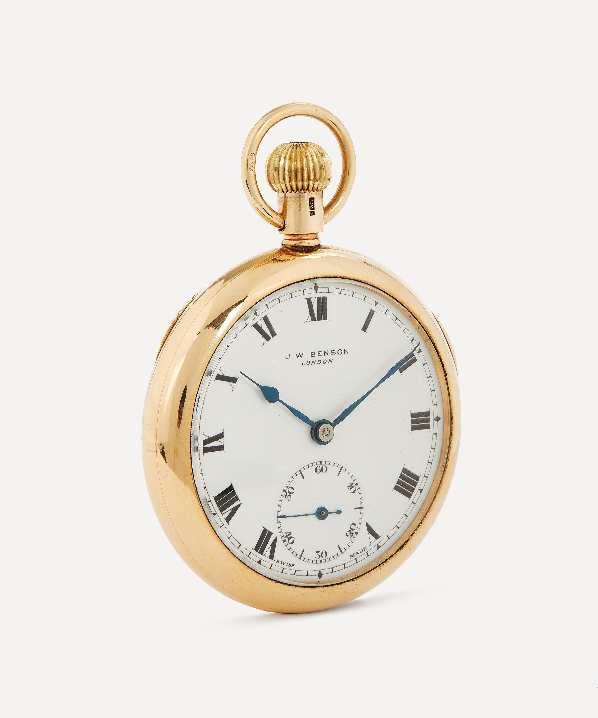 Designer Vintage - 1930s J. W. Benson 9ct. Gold Pocket Watch image number 1