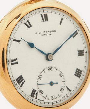 Designer Vintage - 1930s J. W. Benson 9ct. Gold Pocket Watch image number 3