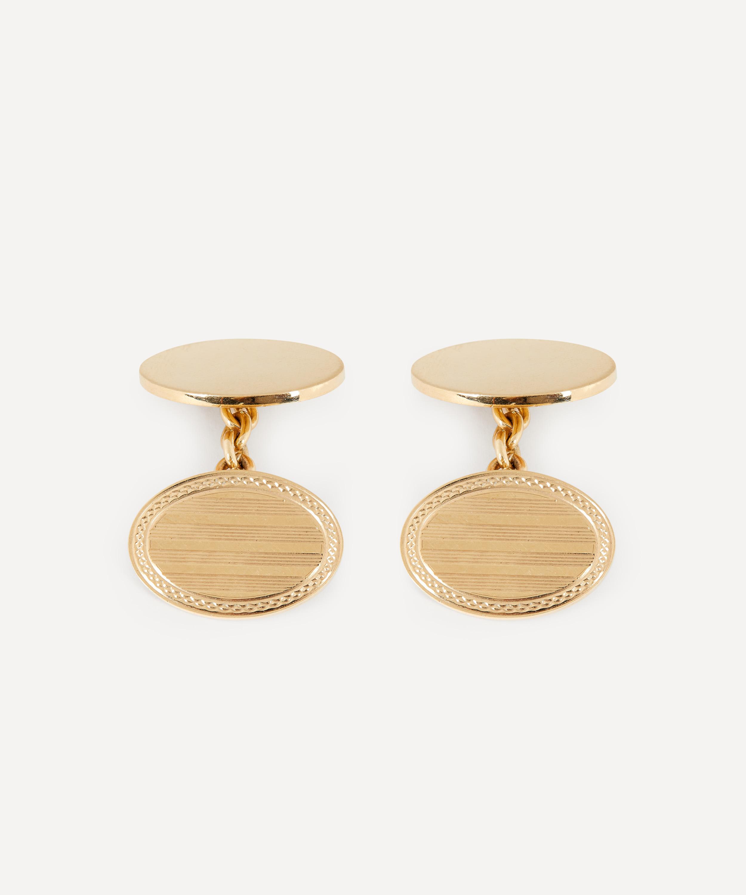 Designer Vintage - 1990s Charles Green & Son 9ct Gold Cufflinks image number 0