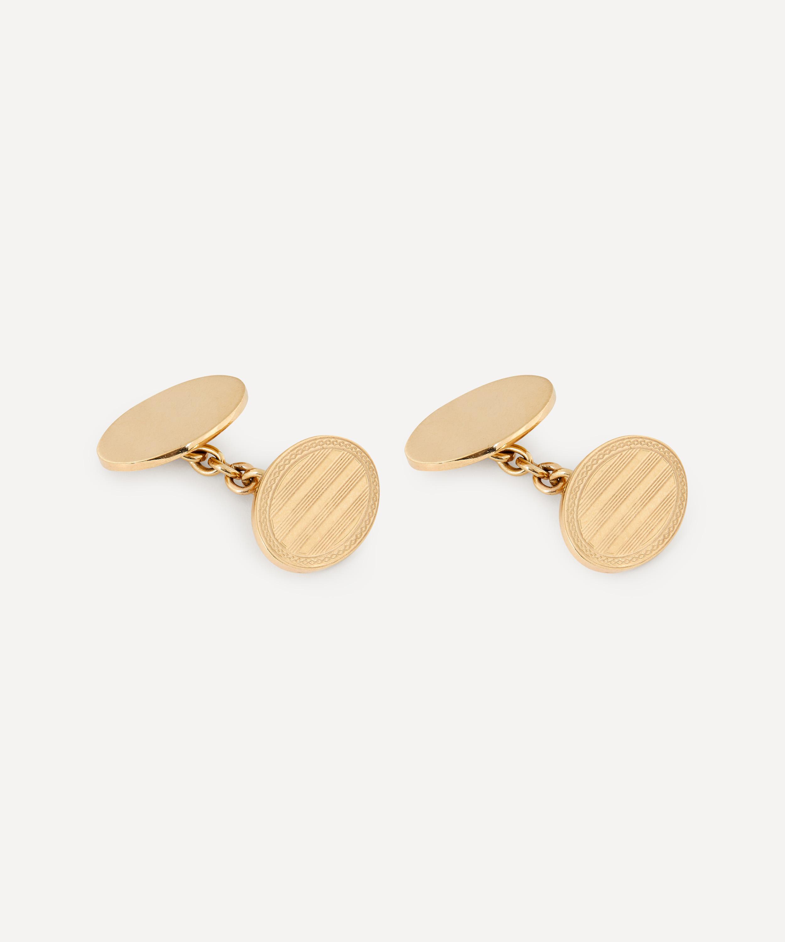 Designer Vintage - 1990s Charles Green & Son 9ct Gold Cufflinks image number 1