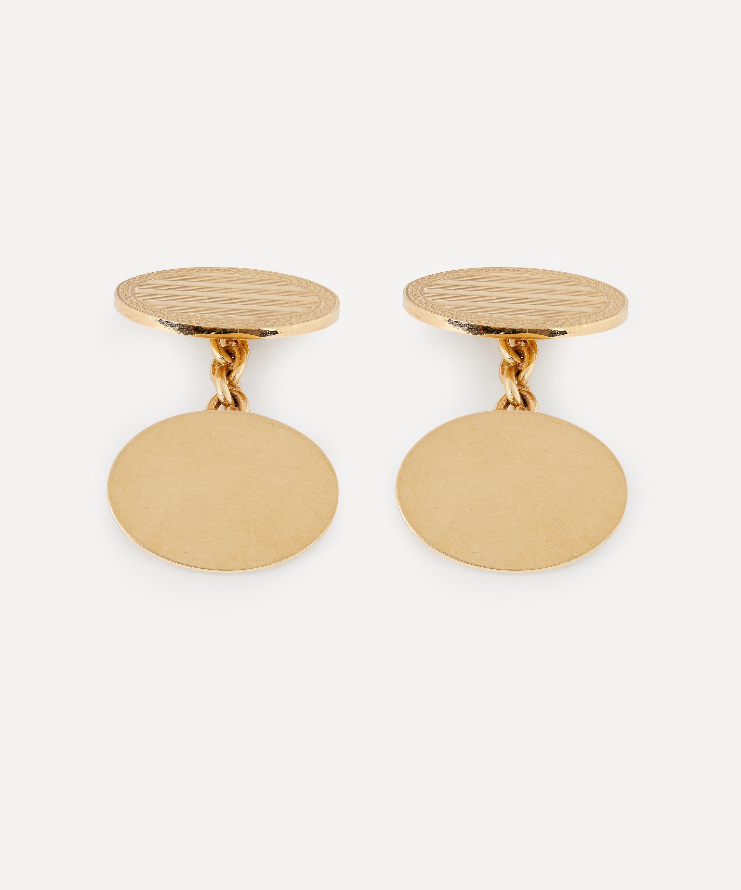 Designer Vintage - 1990s Charles Green & Son 9ct Gold Cufflinks image number 2