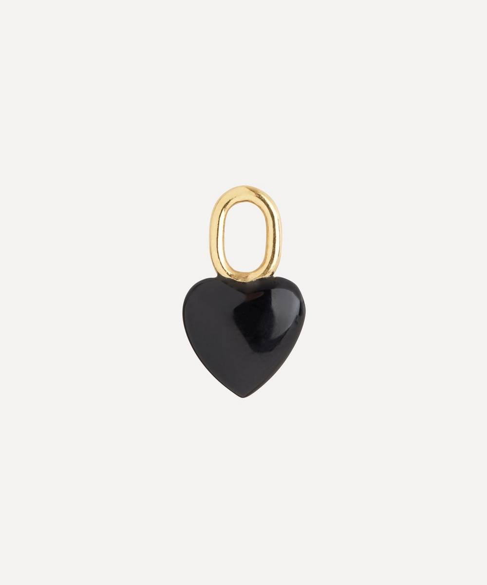 Maria Black - Gold-Plated Onyx Heart Charm