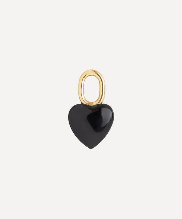 Maria Black - Gold-Plated Onyx Heart Charm image number 0