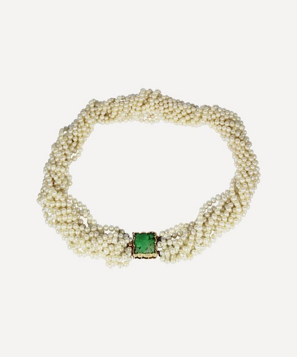 Kojis - Jade and Pearl Torque Necklace image number null