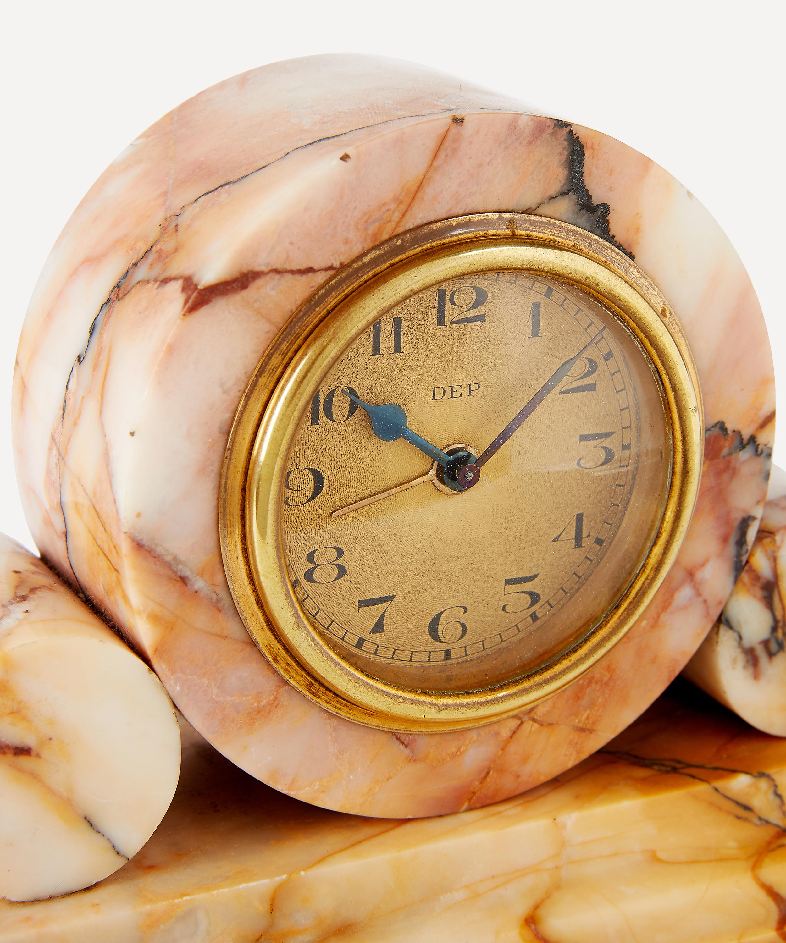Designer Vintage - Art Deco Dep Gilt and Marble Alarm Clock image number 3