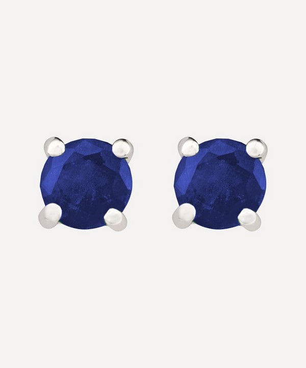Kojis - 18ct White Gold Sapphire Stud Earrings image number null