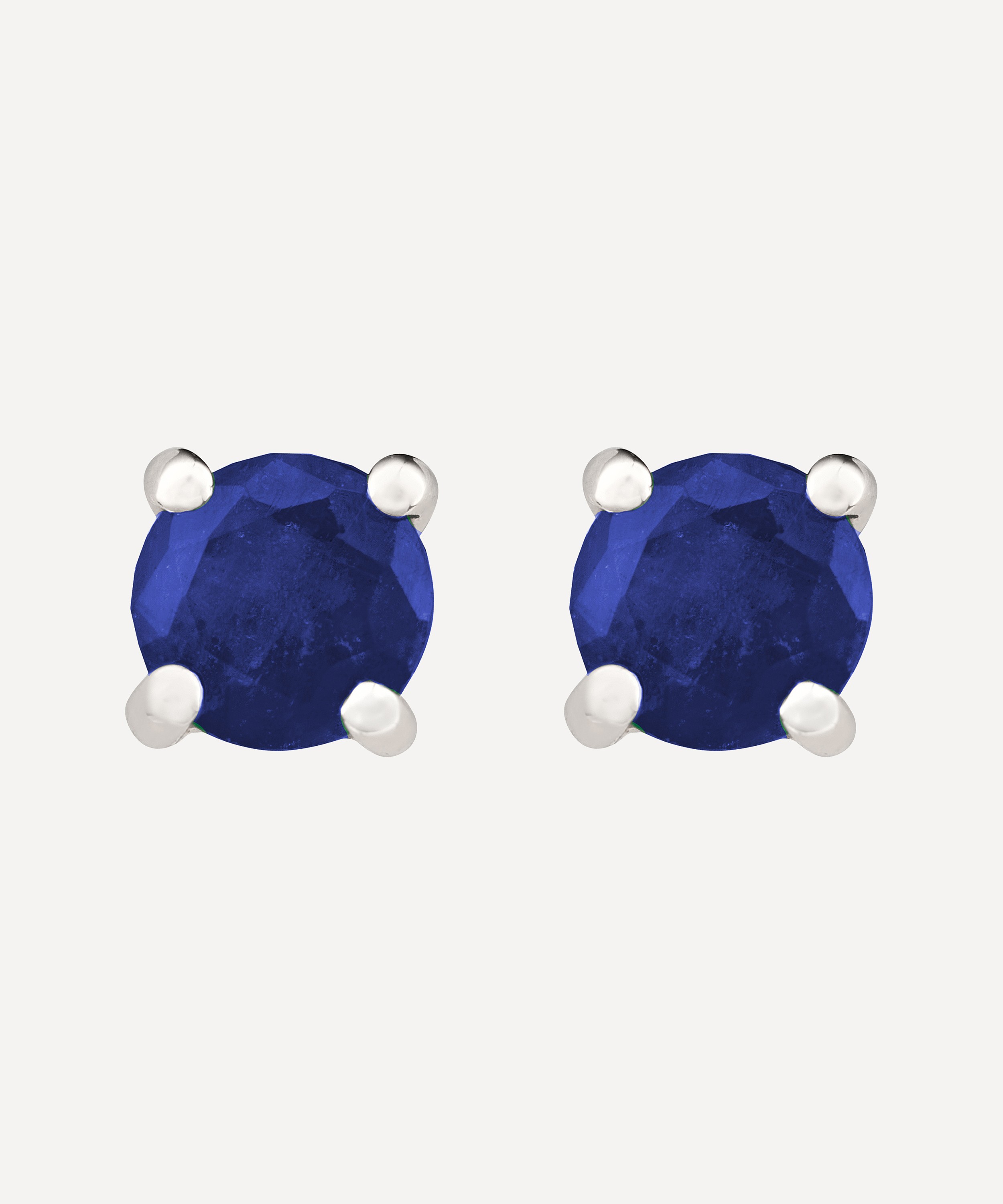 Kojis - 18ct White Gold Sapphire Stud Earrings image number 0