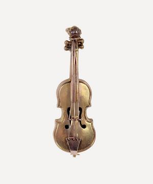 Kojis - Gold Violin Brooch image number 0