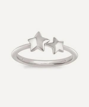 Dinny Hall - Silver Bijou Double Star Pinky Ring image number 0