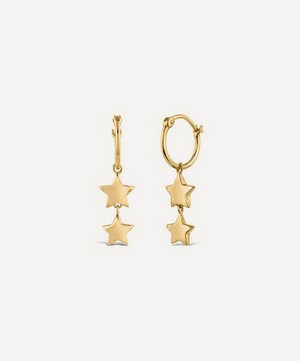 Dinny Hall - Gold Plated Vermeil Silver Bijou Duo Star Hoop Earrings image number 0
