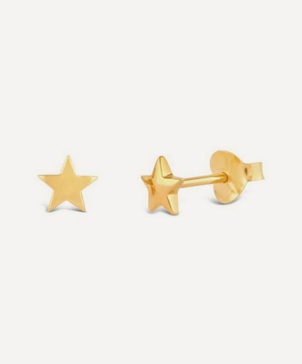 Dinny Hall - Gold Plated Vermeil Silver Bijou Mini Star Stud Earrings image number 0