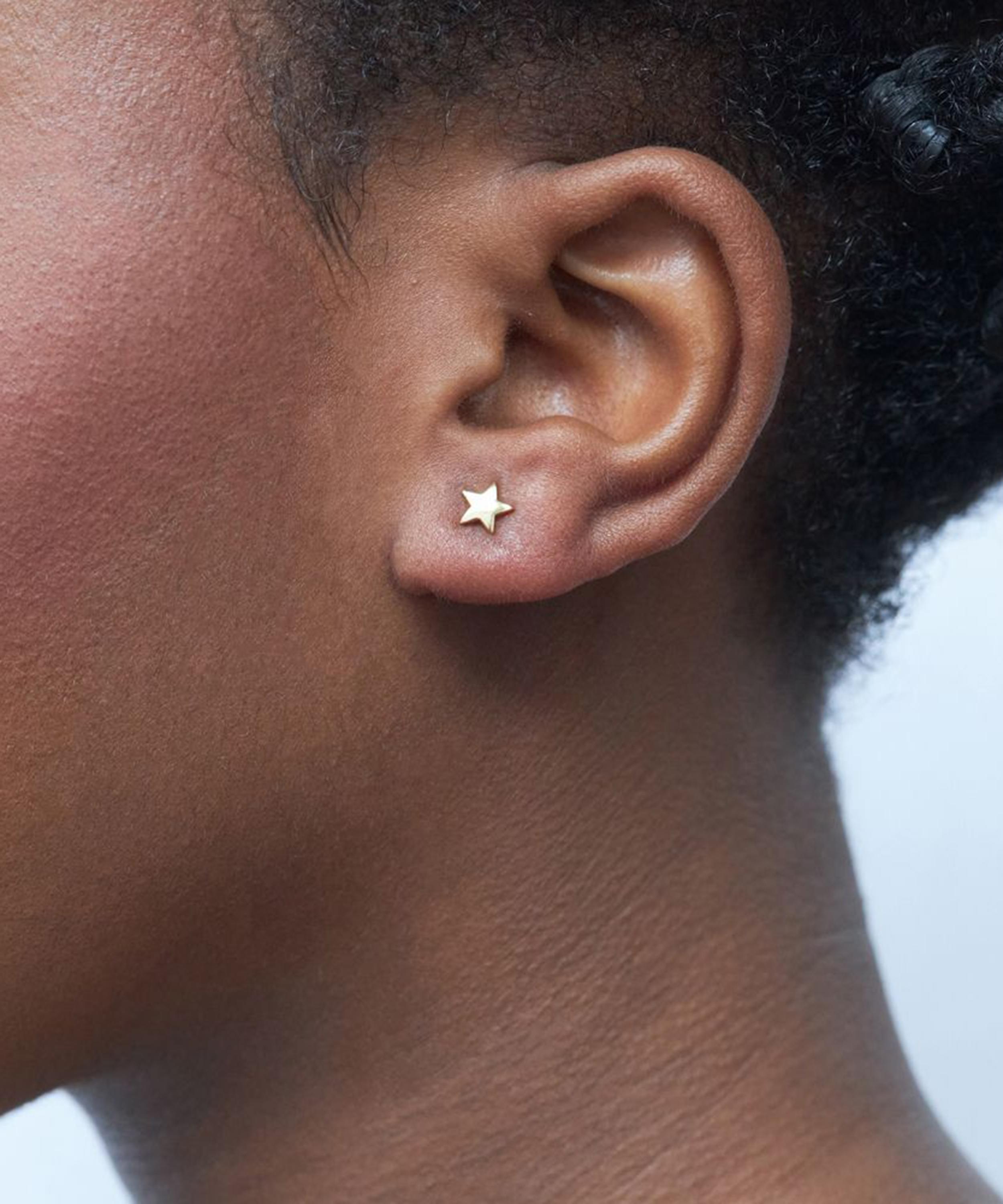 Dinny Hall - Gold Plated Vermeil Silver Bijou Mini Star Stud Earrings image number 1