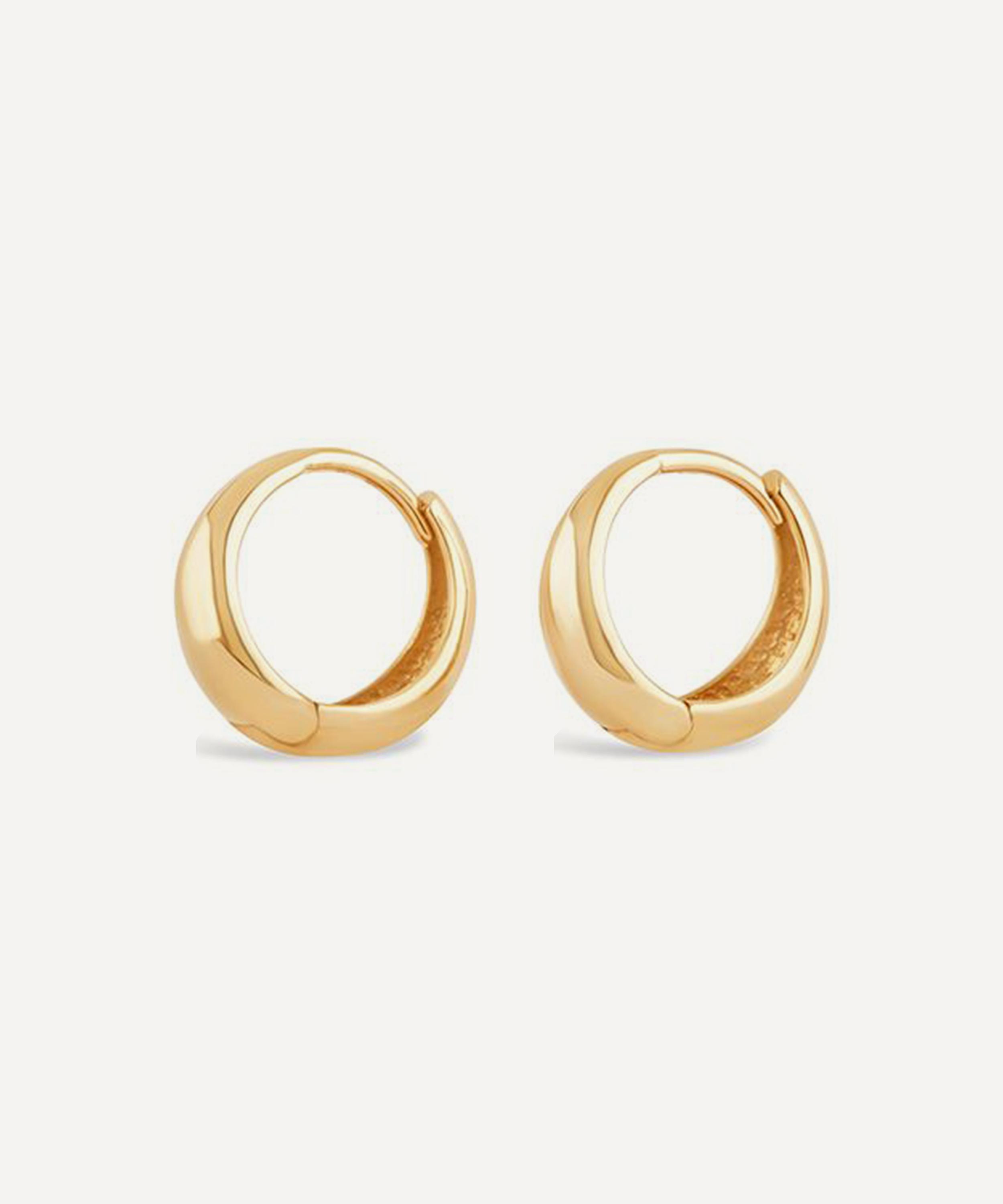 Dinny Hall - 9ct Gold Mini Scoop Huggie Hoop Earrings