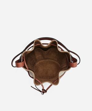 Loewe - Small Balloon Leather and Canvas Bucket Bag image number 5