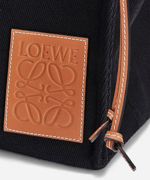 Loewe - Small Cushion Leather and Canvas Tote Bag image number 4