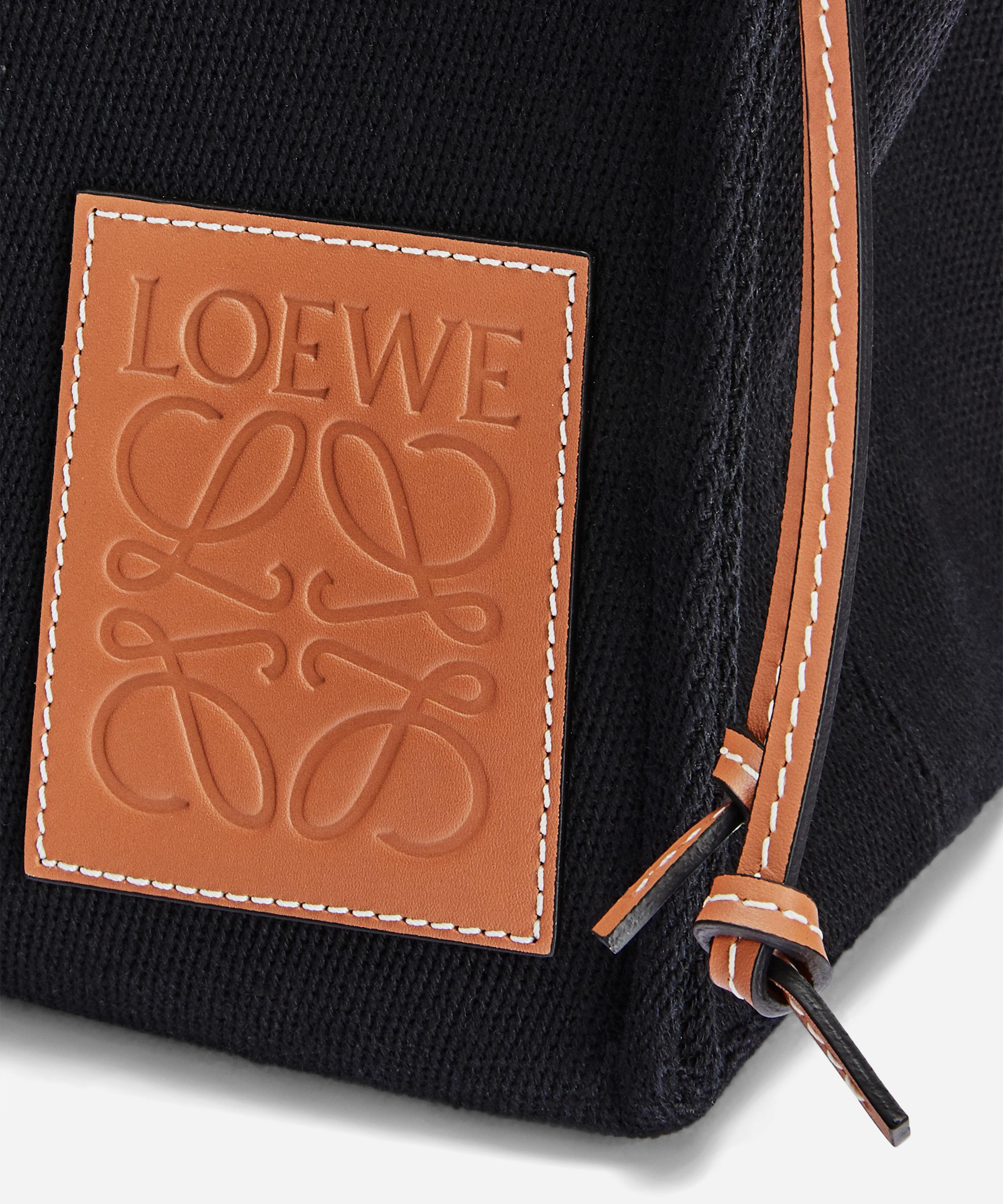Loewe - Cushion Leather and Canvas Tote Bag image number 4