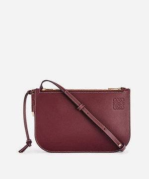 Loewe - Gate Calfskin Leather Double Zip Pouch image number 0