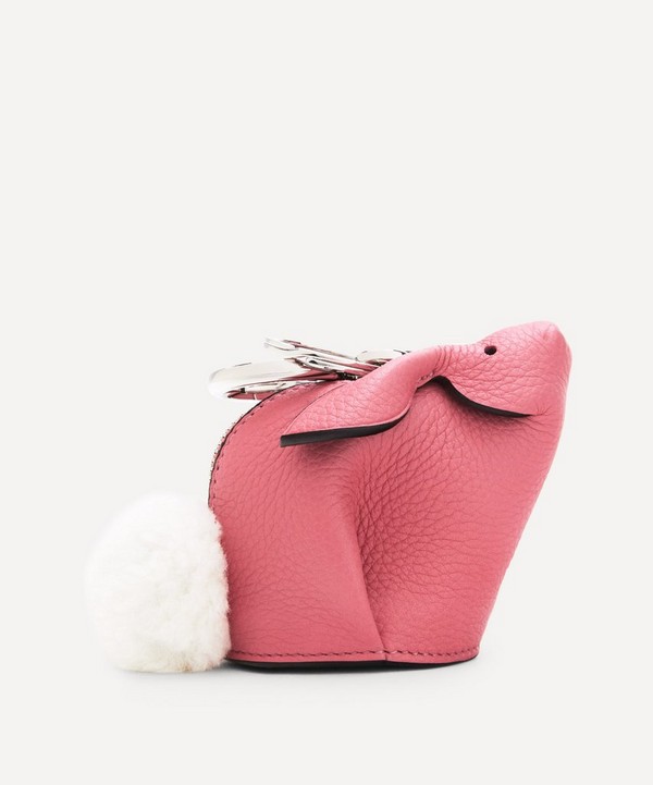 Loewe - Bunny Leather and Shearling Bag Charm image number null