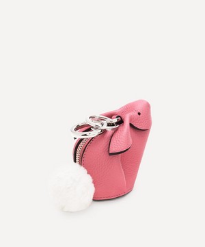 Loewe - Bunny Leather and Shearling Bag Charm image number 1