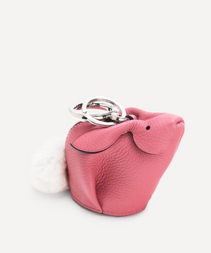 Loewe - Bunny Leather and Shearling Bag Charm image number 2