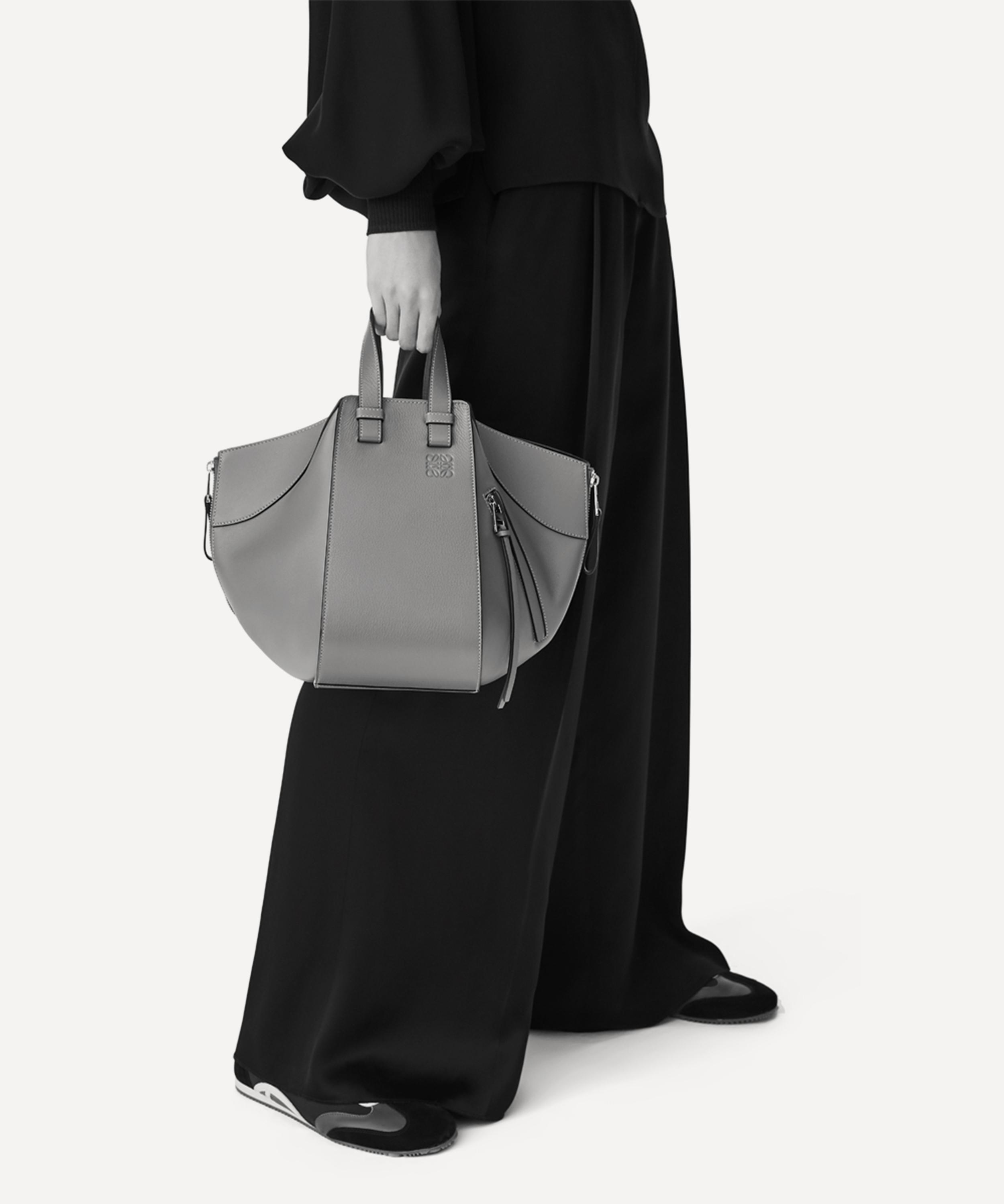 Loewe - Small Hammock Linen and Leather Drawstring Bag image number 1