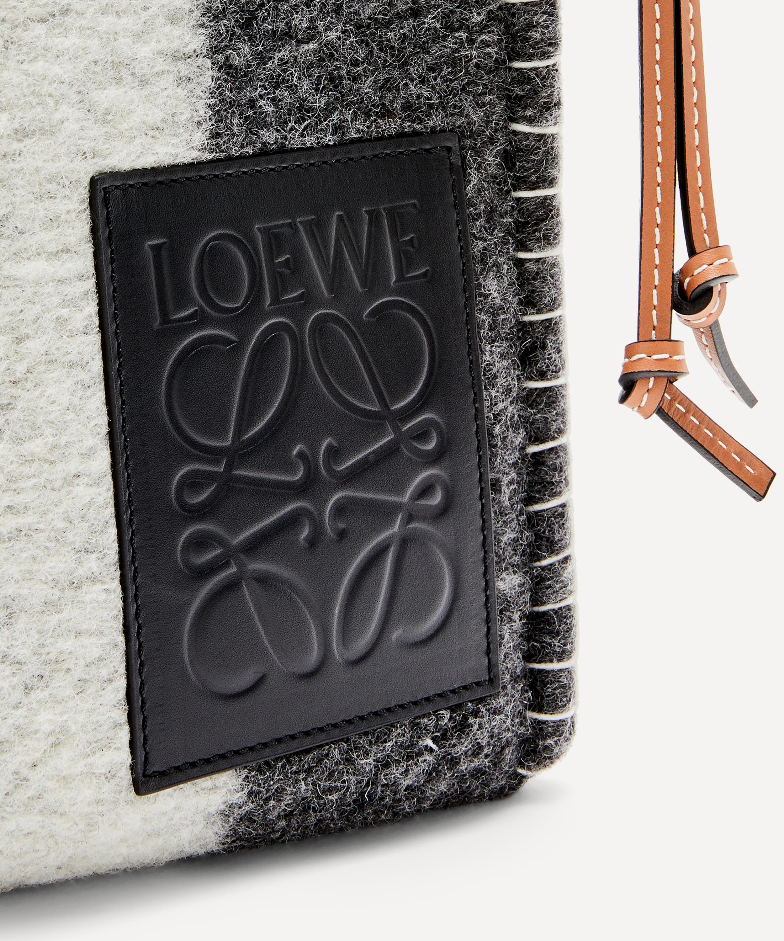 Loewe - Cushion Striped Felt and Leather Tote Bag image number 4