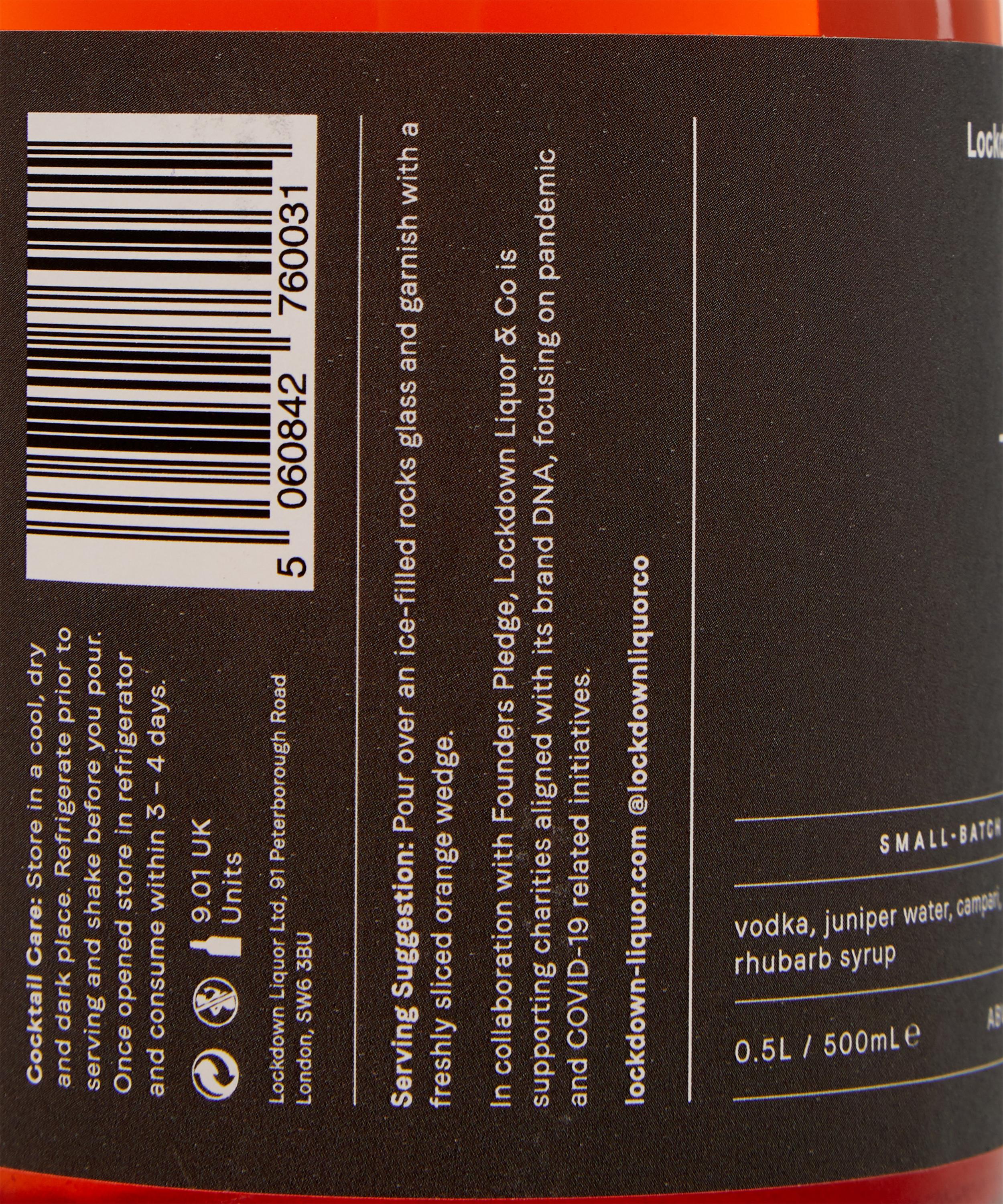 Lockdown Liquor & Co. - Torino Pre-Mixed Cocktail 500ml image number 3