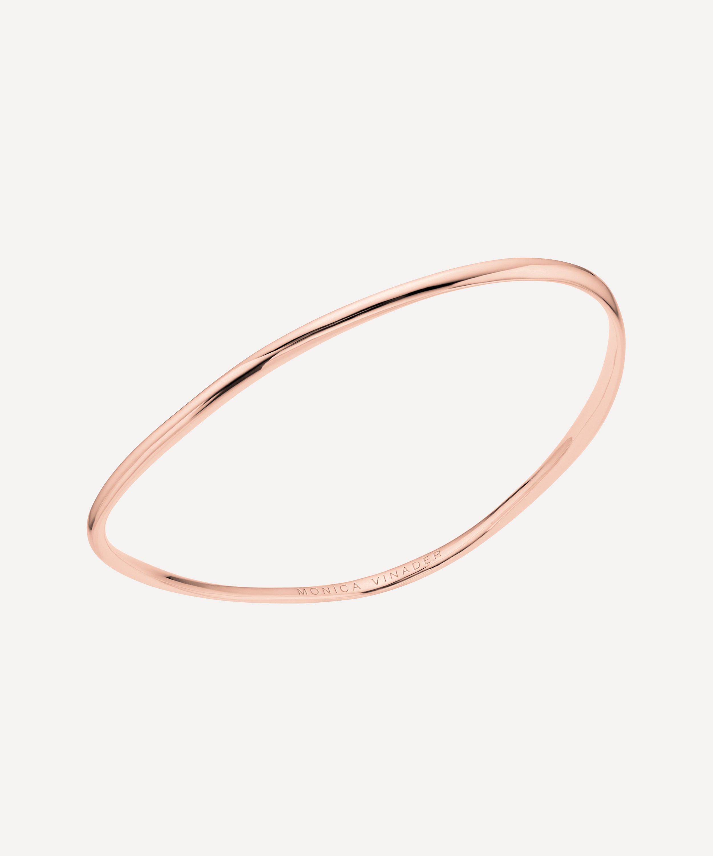 Monica Vinader - Rose Gold Plated Vermeil Silver Nura Reef Large Bangle image number 2