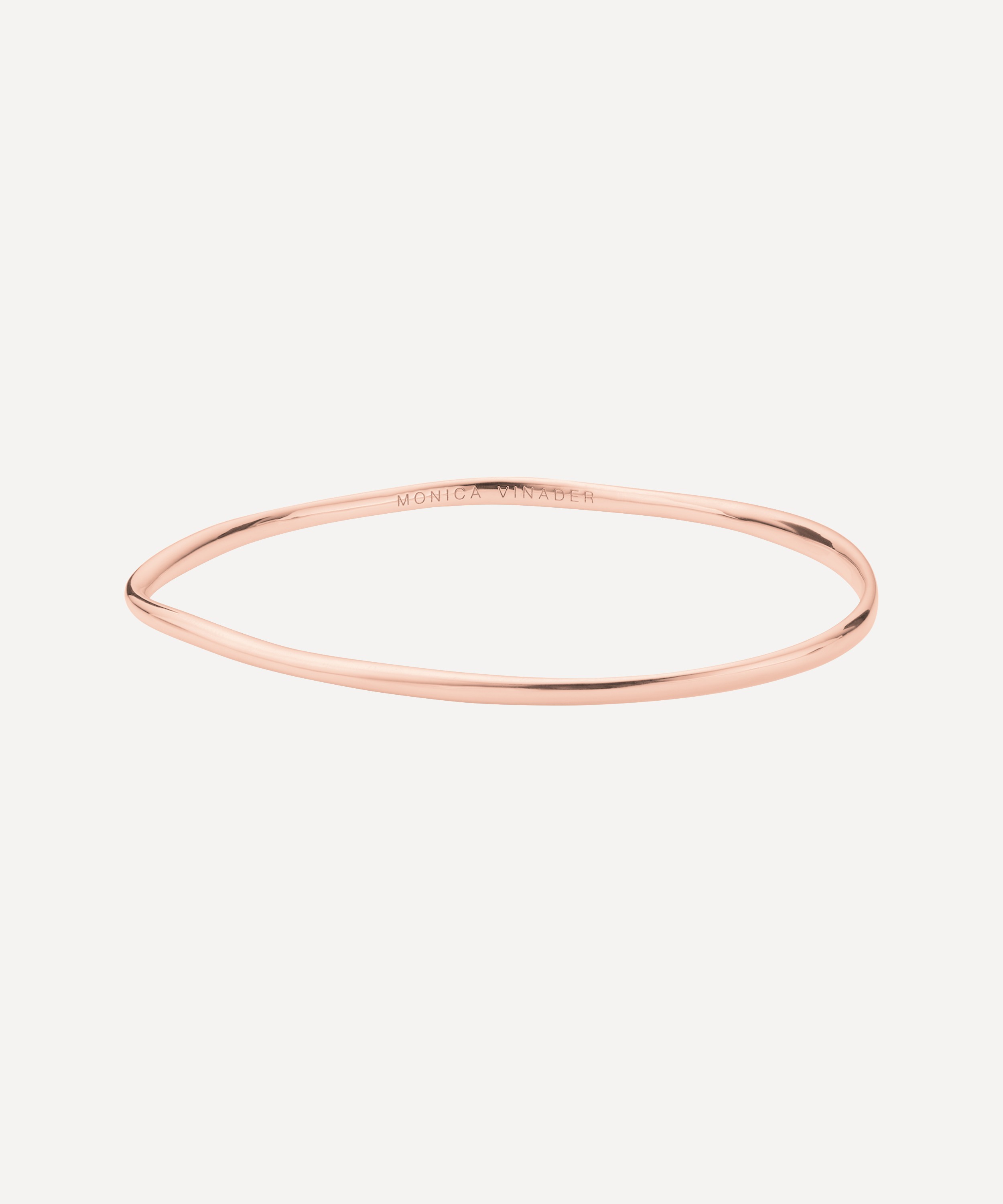 Monica Vinader - Rose Gold Plated Vermeil Silver Nura Reef Small Bangle image number 0