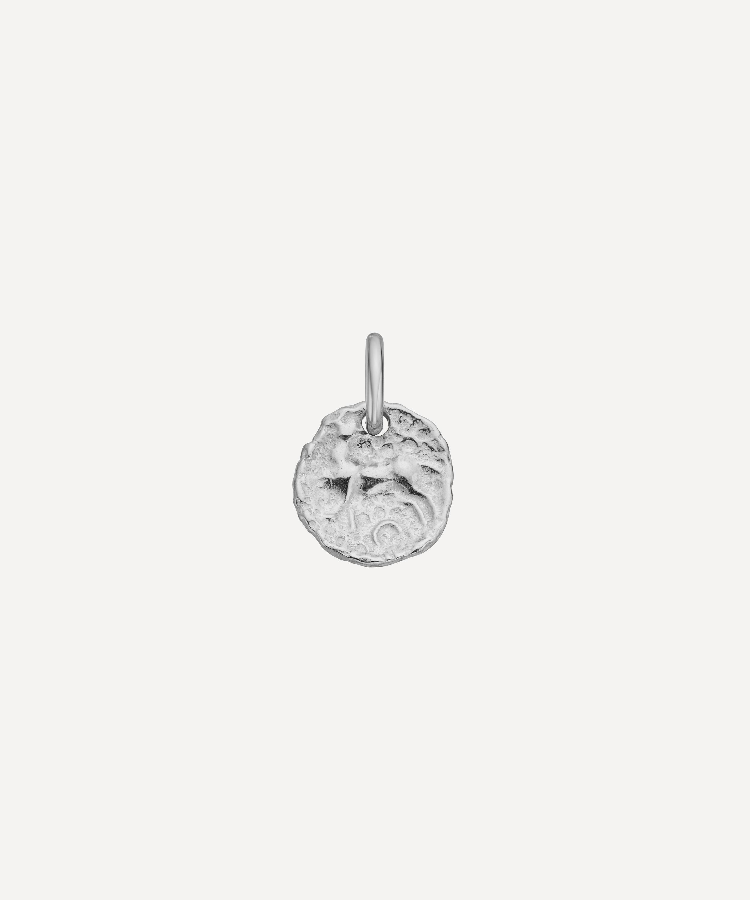 Monica Vinader - Silver Siren Small Coin Pendant Charm image number 0