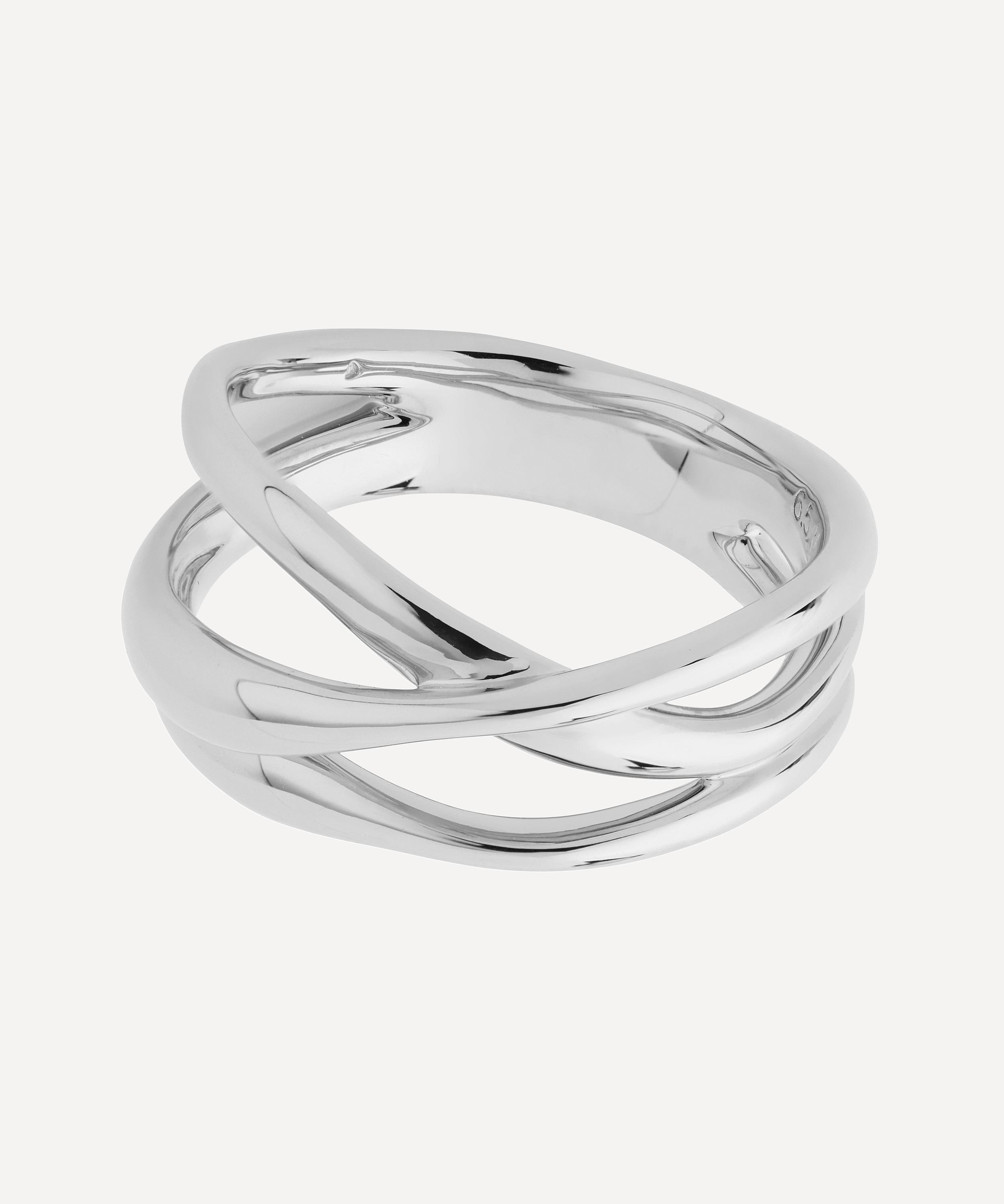 Silver Nura Cross Over Ring