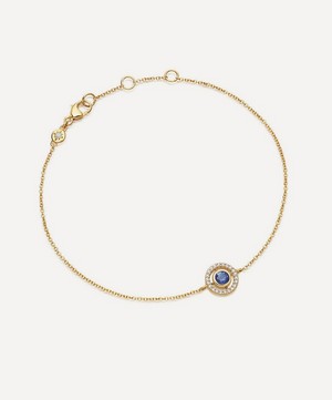 Astley Clarke - 14ct Gold Mini Icon Aura Blue Sapphire and Diamond Bracelet image number 0