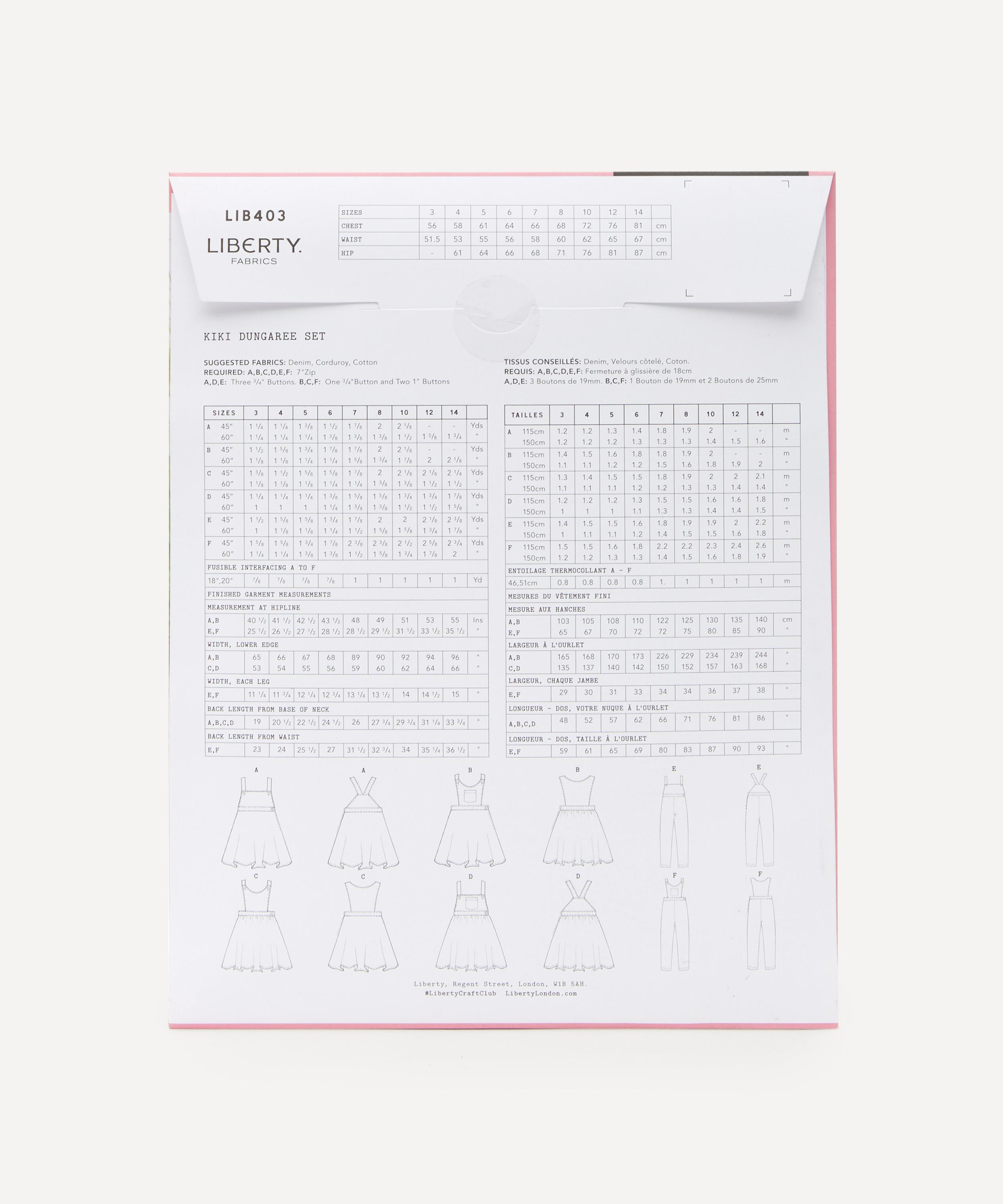 Liberty Fabrics - Kiki Dungaree Set Sewing Pattern Ages 3-14 Years image number 2