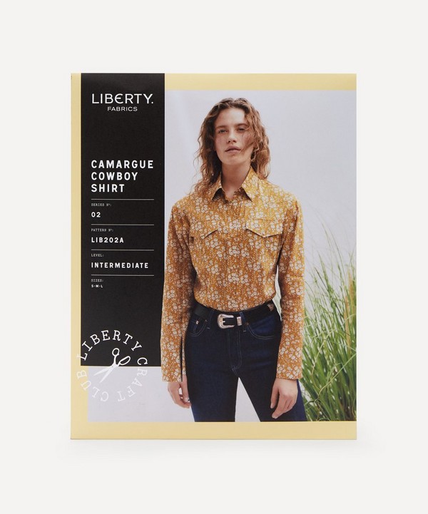 Liberty Fabrics - Camargue Cowboy Shirt Sewing Pattern Size S-L image number null