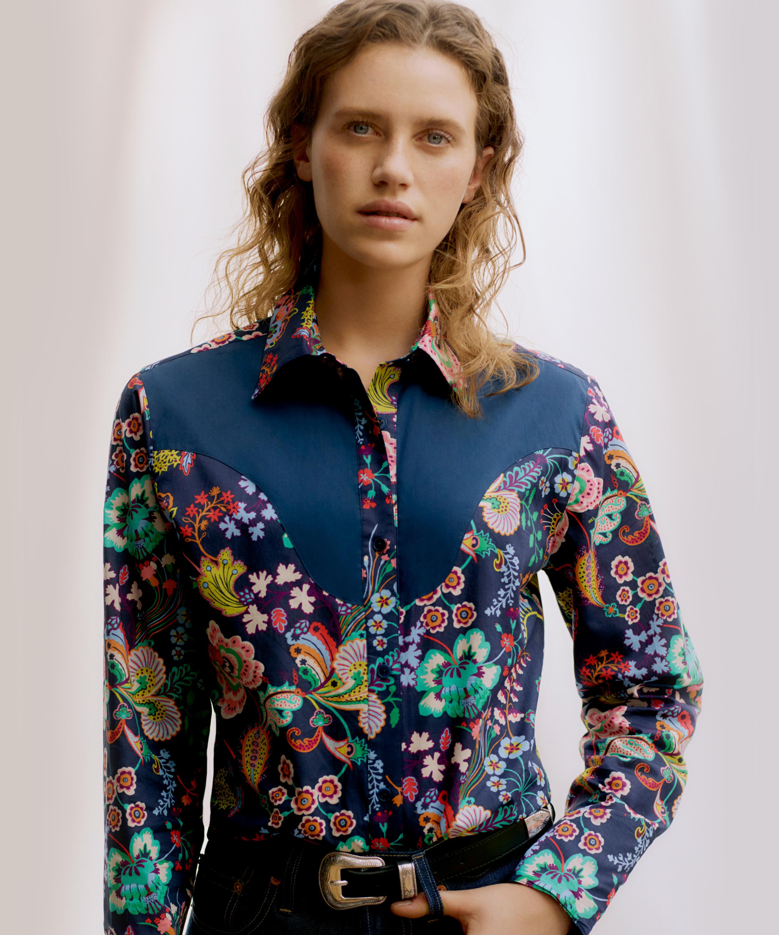 Liberty Fabrics - Camargue Cowboy Shirt Sewing Pattern Size S-L image number 1