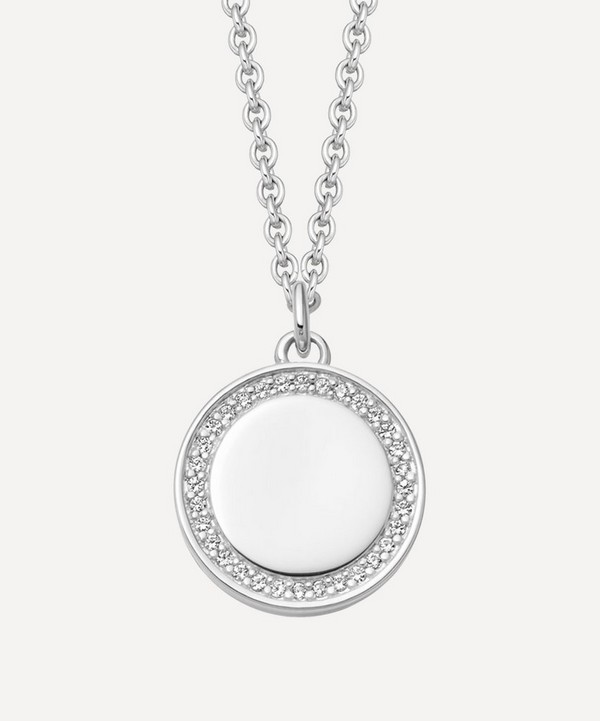 Astley Clarke - Silver Biography Cosmos White Sapphire Locket Necklace image number null