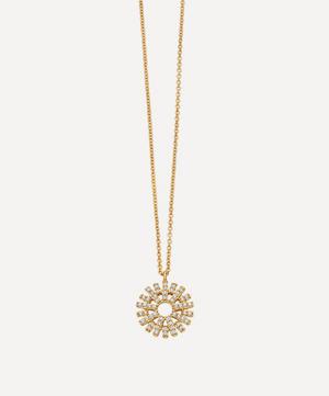 Astley Clarke - 14ct Gold Rising Sun Diamond Pendant Necklace image number 0