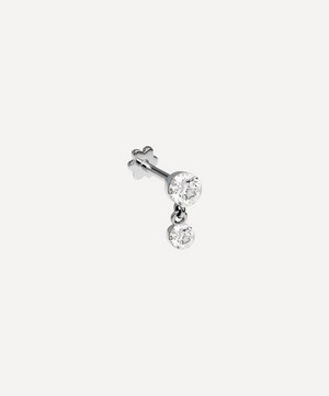 Maria Tash - 14ct 2mm and 1.5mm Invisible Set Diamond Dangle Threaded Stud Earring image number 0