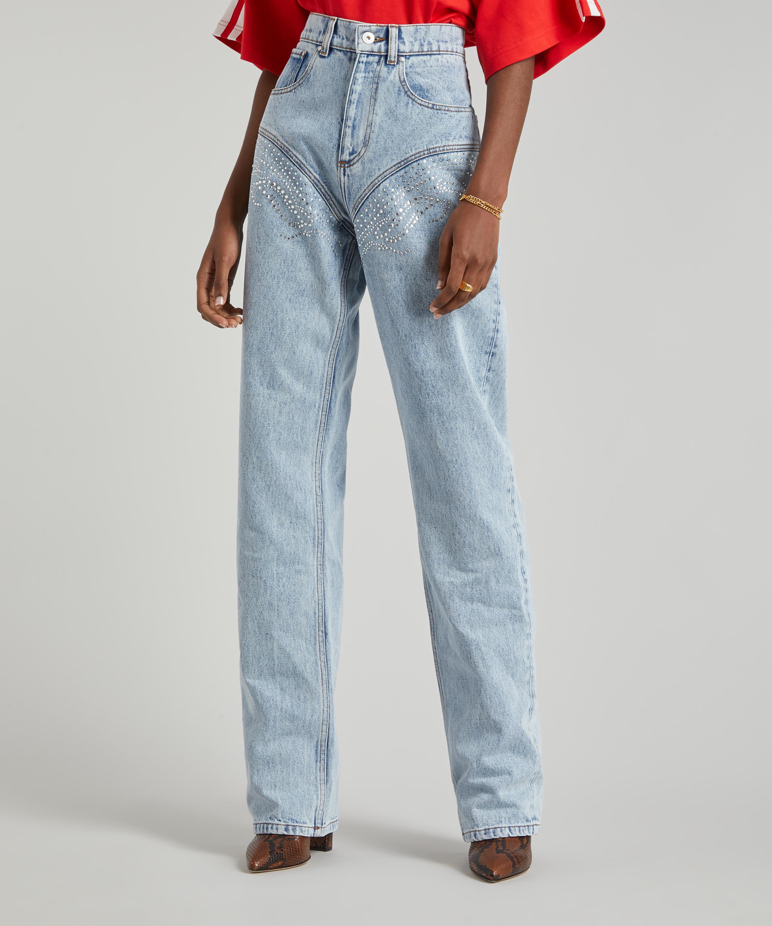 Y/PROJECT 21ss CRYSTAL RHINESTONE JEAN | thelofttown.com