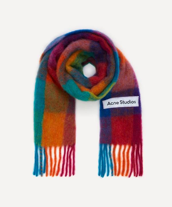 Acne Studios - Large Check Mohair-Blend Scarf image number 0